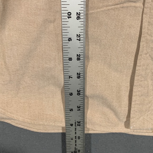 Ralph Lauren Yarmouth Mens Tan Long Sleeve Button Down Shirt 17 1/2 34 - Picture 4 of 6